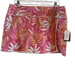 Tommy Bahama Women’s Pink Orange Palm Leaves Skort‎ Extra Large Golf Tennis
l